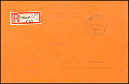5840 1942, Feldpost-R-Brief Mit Norm-Stpl. "a 282 28.11.42" Und Feldpost-R-Zettel Mit K-Nr. 282 (= Feldpostamt 762 In Ra - Autres & Non Classés