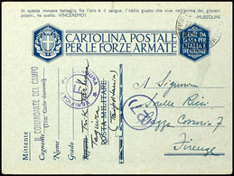 5848 1942, Italienische Feldpost-Karte Aus Einem Italienischen Gefangenenlager In Nordafrika Mit Aufgabe-Stpl. Vom 22.8. - Autres & Non Classés