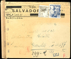 5863 1943, Spanischer Arbeiter In Der Wehrmacht, Brief Mit Spanischer Frankatur über 75 CTS Für Auslandsporto, Das Aber  - Autres & Non Classés