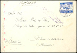 5869 1943, Spanischer Freiwilliger In Der Wehrmacht, Luftfeldpost-Brief Mit Luftfeldpost-Zulassungsmarke Und Norm-Stpl.  - Autres & Non Classés