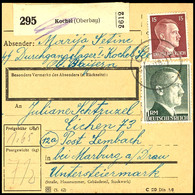 5914 1944, Absenderverangabe "SS Durchgangslager I Kochel Am See, Oberbayern" Auf Frankierter Paketkarte (Stammteil) Von - Autres & Non Classés