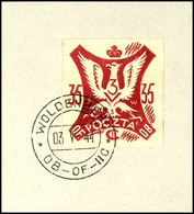 5943 1944, "Nationalfeiertag", 35 F. Dunkelrot, Tadellos Gestempelt Auf Briefstück, Auflage 10.470 Stück, Gepr. Mikulski - Autres & Non Classés