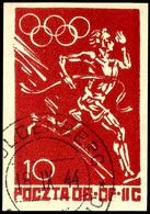 5945 1944, "Olympisches Jahr", 10 F. Rot, Tadellos Gestempelt, Auflage 17.580 Stück, Gepr. Mikulski, Katalog: 40 O - Autres & Non Classés