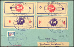 5967 5 Pfg - 12 Pfg Behelfsmarken Mit Doppelrahmen (Rahmengröße 54x20 Mm), Kompletter Gestempelter Luxussatz, Zeitgerech - Fredersdorf-Vogelsdorf