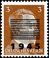 5997 3 Pfg Mit Probeaufdruck Von 12. Waagerechten Linien Und 1945, Tadellos Postfrisch, Gepr. Opitz, Mi. 250.-, Katalog: - Autres & Non Classés