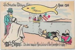 CPA FLEURY La Semaine Politique Satirique 1906 Non Circulé Algésiras Espagne Dirigeable Léopold II - Philosophie & Pensées