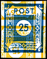 6095 25 Pfg. Blau, Doppeldruck Auf 15 Pfg. Marke Gedruckt, Postfrisch, Signiert Ströh BPP, Mi. 180.-, Katalog: 49ADDII * - Other & Unclassified