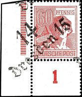 6290 DRESDEN 15, 60 Pf. Hell, Linke Untere Bogenecke, Tadellos Postfrisch, Gepr. Müller, Katalog: 179II ** - Other & Unclassified