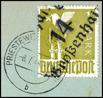 6373 GROSSENHAIN, 1 M. Taube A. Tadellosem Briefstück, Gepr. Dr. Böheim BPP, Katalog: IIaII BS - Autres & Non Classés