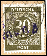 6382 KAMENZ, 30 Pf. Ziffer A. Kleinem Briefstück, Gepr. Petzold BPP, Katalog: IpII BS - Autres & Non Classés