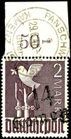 6385 KAMENZ, 2 Mark Taube Vom Oberrand, Klarer Ortsstempel "PANSCHWITZ über KAMENZ", ARGE: 44c, Fotoattest Dr. Böheim BP - Autres & Non Classés