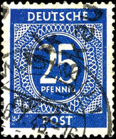 6395 MUSKAU, 25 Pfg Ziffer Ultramarin, Tadellos, Gestempelt, Außerordentlich Seltene Marke, Gepr. Müller BPP, Katalog: I - Other & Unclassified