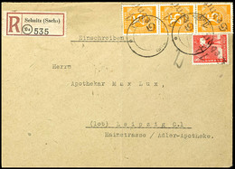 6406 SEBNITZ, 25 Pf. Ziffer Im Senkr. 3er-Streifen Mit 8 Pf. Arbeiter A. R.-Brief Nach Leipzig, Rückseitig Ank.-Stpl., S - Other & Unclassified