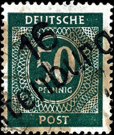 6411 ALTENBURG, 50 Pfg Ziffer Mit Korrektur Schwarz A. Braun, ARGE: 1e, Tadellos, Gestempelt, Gepr. Petzold BPP, Katalog - Autres & Non Classés