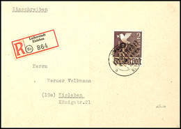 6445 VOLKSTEDT, 2 M. Taube A. überfrankiertem R.-Brief, Marke Tadellos, Gepr. Dr. Modry BPP, Katalog: IIbIV BF - Other & Unclassified