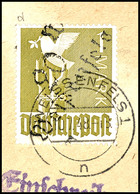 6448 WEISSENFELS, 1 M. Taube Mattbraunoliv, Tadellos A. Briefstück, Gepr. Dr. Kalb BPP, Katalog: IIaIVb BS - Autres & Non Classés