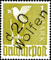 6453 WOLFEN, 1 M. Taube Mattbraunoliv, ARGE: 174c, Tadellos Postfrisch, Gepr. Dr. Böheim BPP, Katalog: IIaIVb ** - Other & Unclassified