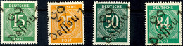 6473 DESSAU 1, 15, 25, 50 Und 84 Pf. Ziffer, Je Tadellos Postfrisch, Alle BPP-geprüft, Katalog: IiVIa,u.a. ** - Autres & Non Classés