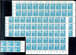 6572 12 Pfg Fünfjahrplan II Mit Besserem Wasserzeichen 2 Y I Per 100 Stück In Bogenteilen, Tadellos Postfrisch, Mi. 2500 - Autres & Non Classés