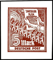 6578 1955 (ca.), 10 Pf.-5 Mark, Verschiedenfarbige Eassays Zur Geplanten Ausgabe "Zweijahresplan", Gepr. Weigelt BPP  (* - Autres & Non Classés