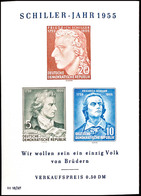 6580 Schiller-Block Mit PLF II "Gesicht Mit 2 Warzen", Tadellos Postfrisch, Gepr. Mayer BPP, Mi. 300.-, Katalog: Bl.12XI - Autres & Non Classés