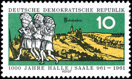 6590 10 Pfg 1000 Jahre Stadt Halle Mit Wasserzeichen 3 X, Tadellos Postfrisch, Kurzbefund Paul BPP "... Einwandfrei", Mi - Autres & Non Classés