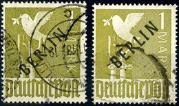 6646 1 Mark Schwarzaufdruck, A- Und C-Farbe, Gestempelt, Pracht, Gepr. Schlegel D. BPP, Mi. 560.-, Katalog: 17a,17c O - Autres & Non Classés