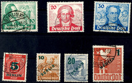 6676 Goethe Und Grünaufdruck, 3 Bzw. 4 Werte Kpl. Gestempelt, Mi. 220.-, Katalog: 61/67 O - Autres & Non Classés