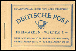 6729 1952, Postfrisches "Bauten"-Markenheftchen, Postfrisch In üblicher Durchschnittserhaltung, Gepr. Schlegel BPP (etwa - Autres & Non Classés