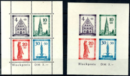 6744 Blockausgabe Wiederaufbau, Postfrisches Blockpaar, Unsigniert, Tadellos, Mi. 150.-, Katalog: Bl.1AB ** - Other & Unclassified