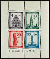 6747 Freiburg-Block, Gezähnt, Plattenfehler IV, Tadellos Postfrisch, Mi. 300,-, Katalog: Bl. 1AIV ** - Autres & Non Classés