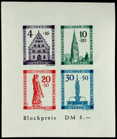 6751 Freiburg-Block, Ungezähnt, Plattenfehler IV, Tadellos Postfrisch, Mi. 300,-, Katalog: Bl.1BIV ** - Autres & Non Classés