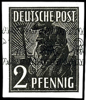 6806 2 Pfg. Mit Bandaufdruck, Ungezähnt, Postfrisch, U.a. Signiert Schlegel BPP, Mi. 200.-, Katalog: 36IV ** - Autres & Non Classés