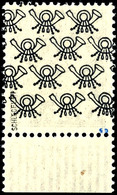 6810 6 Pfg. Mit Netzaufdruck Rückseitig, Postfrisch Vom Unterrand, Signiert Schlegel BPP, Mi. -.-, Katalog: 37IIR ** - Autres & Non Classés