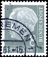 6969 Heuss Liegendes Wasserzeichen Komplett, 5 Werte In Type II, Tadellos Gestempelt, 1 Und 8 Pfg Gepr. H.-D. Schlegel B - Autres & Non Classés