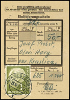 6974 1 M. Heuss Mit Stempel KELSTERBACH 26.10.57 Als Gebühr Für Die "Stille Versicherung" Auf Posteinlieferungsschein Fü - Autres & Non Classés