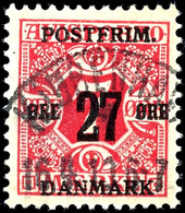 7044 1918, 27 Öre Auf 1 - 10 Öre Verrechnungsmarken Mit Wasserzeichen "Krone", 4 Werte Komplett, Tadellos Gestempelt, Ka - Danemark
