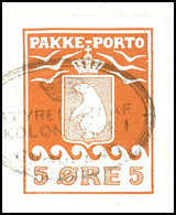 7057 1905, 5 Ö. Paketmarke Auf Briefstück Mit Ovalstempel "STYRELSEN", Tadellos, Kabinett, Mi. 800.-, Katalog: 2 BS - Other & Unclassified