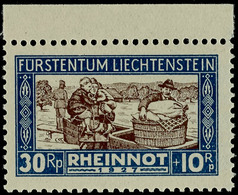 7120 30 Rp. Rheinnot Mit Plattenfehler I, Tadellos Postfrisch, Mi. 240,-, Katalog: 81I ** - Liechtenstein