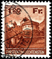 7126 25 Rp. - 1,20 Fr. Freimarken, Tadellos, Gestempelt, Höchstwert Mit Kurzbefund Marxer BPP, Katalog: 119/21 O - Liechtenstein