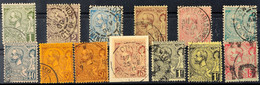 7158 Freimarken Albert I., 1 C. Bis 5 Fr. Kpl. 5 Fr. Die Bessere Farbe A, Außerdem 18 B Und 20 X, 75 C. Auf Briefstück;  - Autres & Non Classés