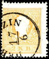 7176 2 Kr. Orange, Type II, Tadellos Gestempelt, Fotobefund Dr. Ferchenbauer VÖB, Mi. 600.-, Katalog: 10IIe O - Other & Unclassified