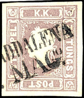 7188 1859, 1,05 Kr. Lila Zeitungsmarke, Allseits Gut Gerandet Mit Venetien Teilstempel  "S.M. MADDALENA", Tadellos, Foto - Autres & Non Classés