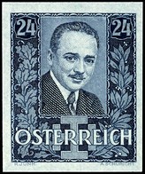 7212 1934, 24 Gr. "Ermordung Von Engelbert Dollfuss", Abart "ungezähnt", Tadellos Postfrisch, Fotoattest Soecknick BPP ( - Autres & Non Classés