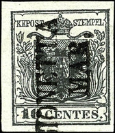 7228 10 C. Handpapier, Sauber Gestempelt Mit L2, Tadellose Erhaltung, Kabinett, Tiefst Gepr. Bühler, Katalog: 2X O - Lombardo-Vénétie