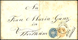 7239 1864, Österreich Lombardei-Venetien Freimarken 15 So. Braun Und 10 So. Blau Je Mit Stempel BUCAREST 23.9. Auf Kompl - Roumanie