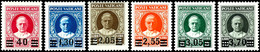 7351 40 C. Bis 3.70 L. Aufdruck Auf Papst Pius XI., Kompletter Satz Mit 6 Werten, Tadellos Postfrisch, Gepr. Diena Und Z - Other & Unclassified