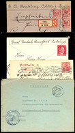 8060 1894 - 1945, Kleines Lot Mit 4 Besseren Briefen, MeF MiNr. 47ca(3) Tadellos Gepr. Wiegand BPP, Germania 10 Pfg Ganz - Other & Unclassified