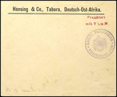 8828 Morogoro-Notausgabe, Ungebrauchter Vorfrankierter Umschlag 7 1/2 Heller Mit Franco-Aufdruck In Rot Und Dienstsiegel - Afrique Orientale