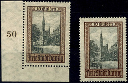 8840 10 Gulden Ansichten Zwei Mal Tadellos Postfrisch (davon 1 Mal Linke Untere Bogenecke), Mi. 280.-, Katalog: 211(2) * - Autres & Non Classés